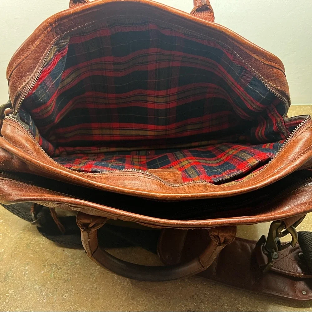 HANK LEATHER SATCHEL-COGNAC-EXCELLENT CONDITION - Picture 8 of 15